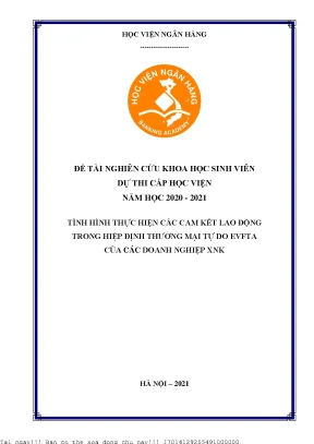 Cam Kết Lao Động Trong Hiệp Định EVFTA: Tình Hình Thực