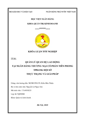 Quản Lý Quan Hệ Lao Động Tại Ngân Hàng TMCP Tiên Phong