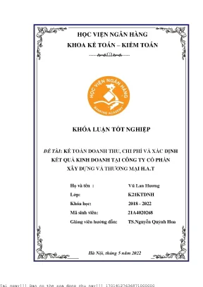 Kế Toán Doanh Thu và Chi Phí: Xác Định Kết Quả Kinh