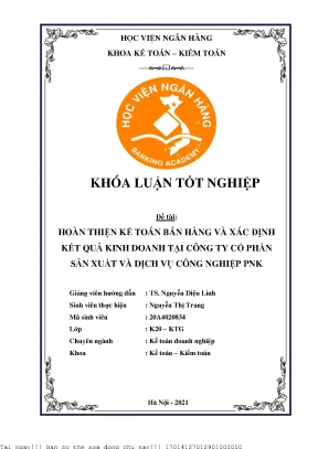 Cải Tiến Kế Toán Bán Hàng và Kết Quả Kinh Doanh tại Công