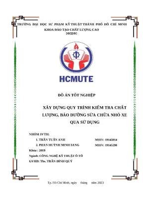 Quy trình kiểm tra chất lượng và bảo dưỡng xe cũ hiệu quả