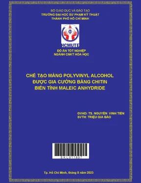 Màng Polyvinyl Alcohol Gia Cường Bằng Chitin Biến Tính