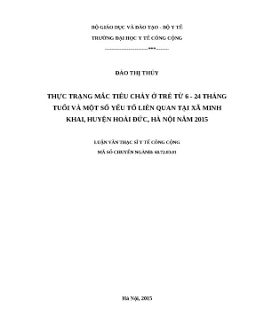 Thực trạng tiêu chảy ở trẻ 6-24 tháng tuổi tại xã Minh