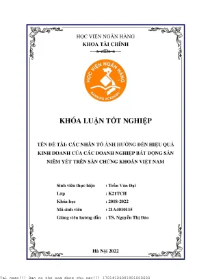 Nhân Tố Ảnh Hưởng Đến Hiệu Quả Kinh Doanh Doanh Nghiệp
