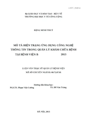 Ứng Dụng Công Nghệ Thông Tin Trong Quản Lý Khám Chữa