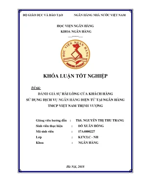 Đánh Giá Sự Hài Lòng Của Khách Hàng Về Dịch Vụ Ngân Hàng