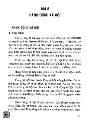 Giáo trình Xã hội học đại cương - Bài 6: Hành động xã hội