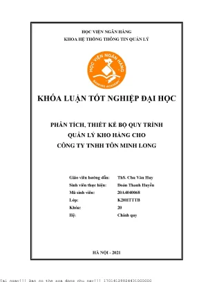 Thiết kế quy trình quản lý kho hàng hiệu quả cho Công ty