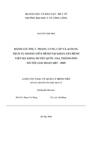 Đánh Giá Dịch Vụ Khám Chữa Bệnh Tại Khoa Sản Bệnh Viện
