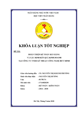 Hoàn Thiện Kế Toán Bán Hàng Tại Công Ty TNHH Kỹ Thuật