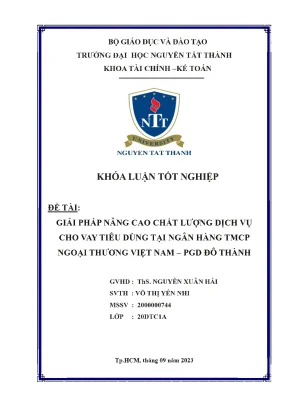 Nâng cao chất lượng dịch vụ cho vay tiêu dùng tại