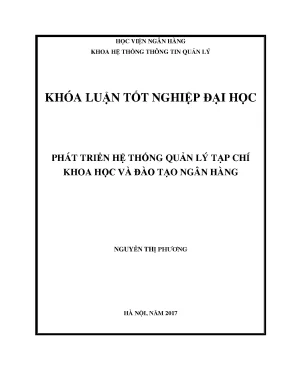 Phát Triển Hệ Thống Quản Lý Tạp Chí Khoa Học Tại Học