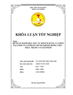Quản Lý Danh Mục Đầu Tư Khách Hàng Cá Nhân Tại Công Ty