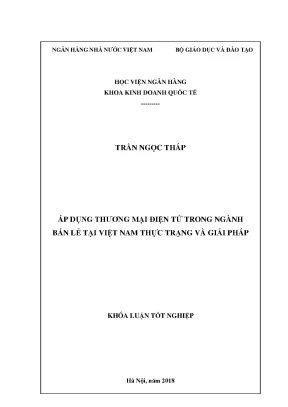 Áp Dụng Thương Mại Điện Tử Trong Ngành Bán Lẻ Tại Việt