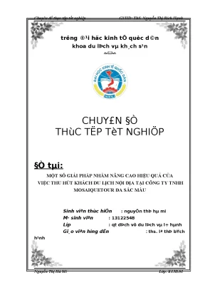 Giải pháp nâng cao hiệu quả thu hút khách du lịch nội 