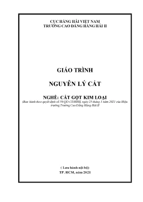Nguyên Lý Cắt Gọt Kim Loại: Giáo Trình Toàn Diện