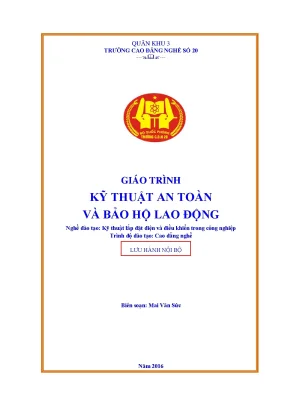 Giáo Trình Kỹ Thuật An Toàn và Bảo Hộ Lao Động tại Cao 