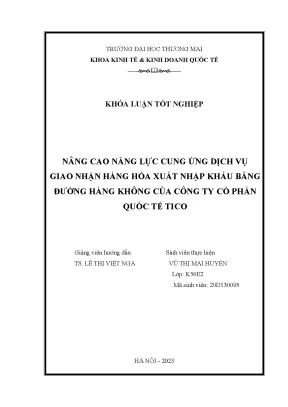 Nâng cao năng lực cung ứng dịch vụ giao nhận hàng hóa