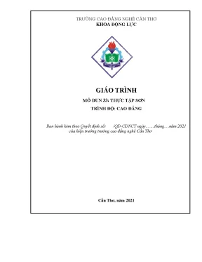 Giáo Trình Thực Tập Sơn Ô Tô - Trường Cao Đẳng Nghề Cần Thơ