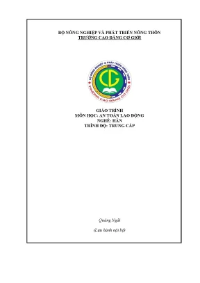 Giáo Trình An Toàn Lao Động Nghề Hàn Trung Cấp
