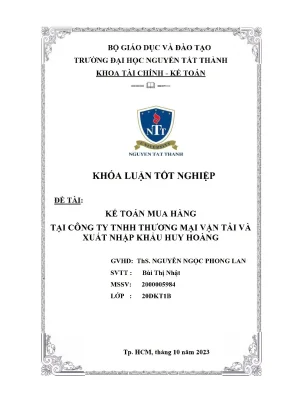 Kế Toán Mua Hàng Tại Công Ty TNHH Huy Hoàng: Hướng Dẫn