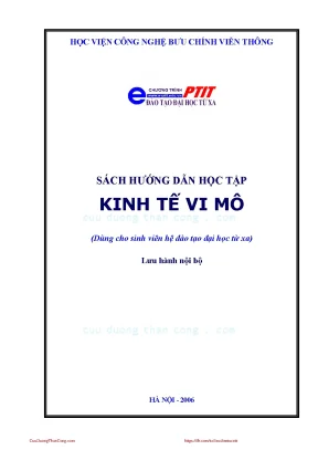 Hướng Dẫn Học Tập Kinh Tế Vi Mô Dành Cho Sinh Viên Đại 