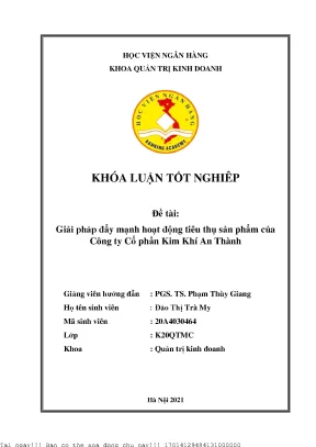 Giải pháp nâng cao hiệu quả tiêu thụ sản phẩm tại Công