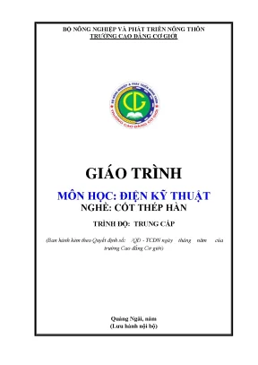 Giáo Trình Điện Kỹ Thuật Cơ Bản Cho Nghề Cốt Thép Hàn