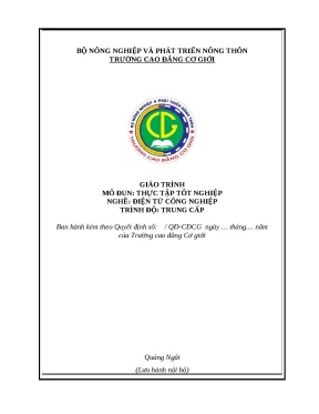 Giáo Trình Thực Tập Tốt Nghiệp Nghề Điện Tử Công Nghiệp 