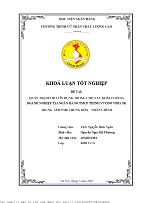 Quản Trị Rủi Ro Tín Dụng Trong Cho Vay Doanh Nghiệp Tại 