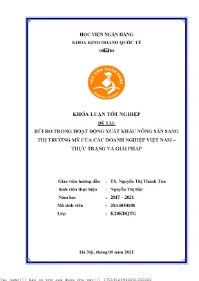 Rủi ro xuất khẩu nông sản Việt Nam sang Mỹ: Thực trạng