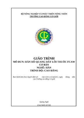 Giáo Trình Hàn Hồ Quang Dây Lõi Thuốc FCAW Cơ Bản
