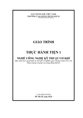 Giáo Trình Thực Hành Tiện 1 - Công Nghệ Kỹ Thuật Cơ Khí