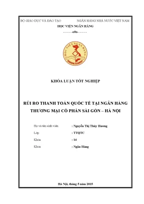 Rủi Ro Thanh Toán Quốc Tế Tại Ngân Hàng Thương Mại Cổ