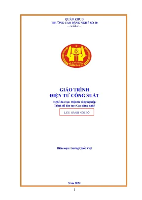 Giáo Trình Điện Tử Công Suất: Khái Niệm và Ứng Dụng