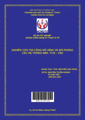 Mô Hình và Mô Phỏng Hệ Thống ABS, TCS, VSC trong Công