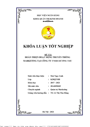 Nâng cao hiệu quả truyền thông marketing tại công ty