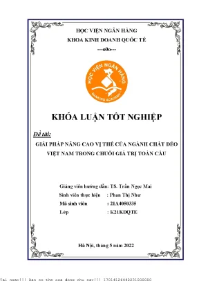 Nâng cao vị thế ngành chất dẻo Việt Nam trong chuỗi giá