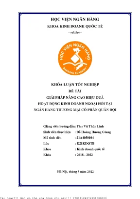 Nâng cao hiệu quả kinh doanh ngoại hối tại ngân hàng