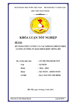 Kế Toán Tiền Lương và Các Khoản Trích Theo Lương Tại