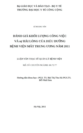 Đánh Giá Khối Lượng Công Việc và Sự Hài Lòng của Điều