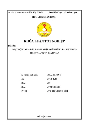 Hoạt Động Mua Bán và Sáp Nhập Ngân Hàng Tại Việt Nam:
