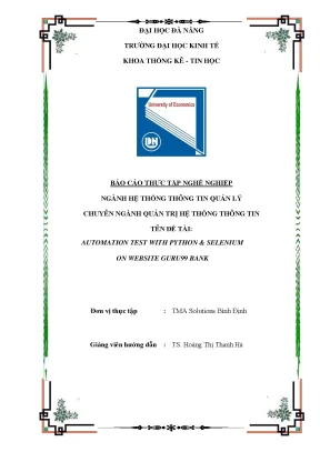 Kiểm Thử Tự Động Với Python & Selenium Trên Website