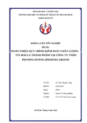 Cải tiến quy trình kiểm soát chất lượng túi macca tại