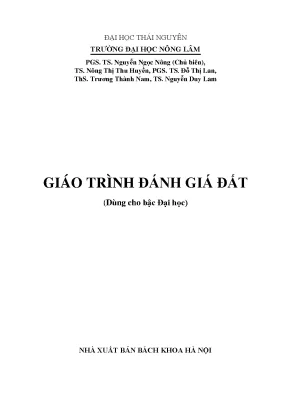 Giáo Trình Đánh Giá Đất Đại Học Nông Lâm: Kiến Thức Cơ