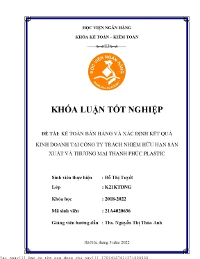 Kế Toán Bán Hàng và Kết Quả Kinh Doanh tại Công Ty Thanh