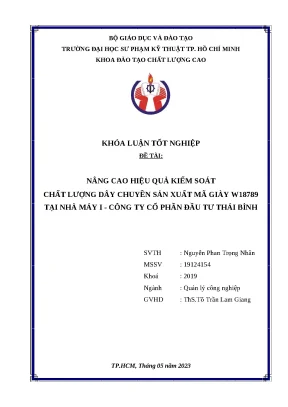 Nâng cao hiệu quả kiểm soát chất lượng dây chuyền sản