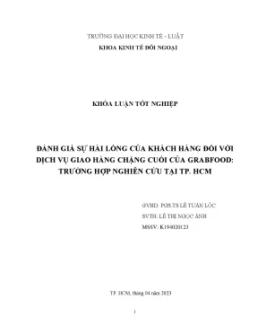 Đánh Giá Sự Hài Lòng Của Khách Hàng Về Dịch Vụ Giao Hàng