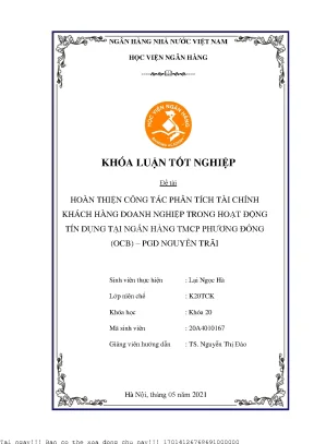Cải Tiến Phân Tích Tài Chính Khách Hàng Doanh Nghiệp Tại