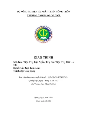 Giáo Trình Tiện Trụ Ngắn, Trụ Bậc và Tiện Trụ Dài L ≈ 10d